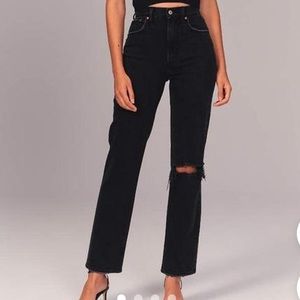 Abercrombie The 90s Straight Ultra High Rise Jean